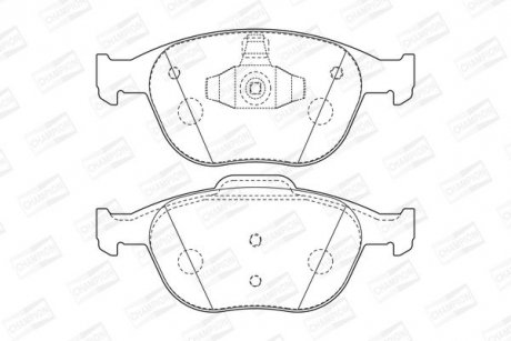 Колодки тормозные дисковые передние Ford Transit Connect CHAMPION 573085CH (фото 1)