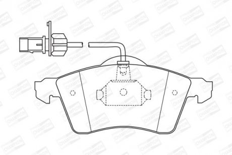 Колодки тормозные дисковые передние VW Transporter T4 CHAMPION 573106CH (фото 1)