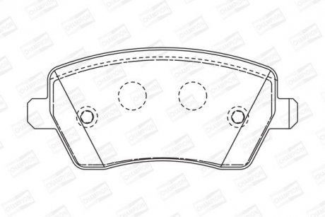 Колодки тормозные дисковые передние NISSAN Micra RENAULT Modus, Clio III CHAMPION 573125CH (фото 1)