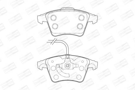 Колодки гальмівні дискові передні VW Transporter CHAMPION 573159CH (фото 1)