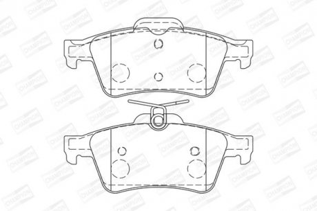 Колодки тормозные дисковые задние OPEL Signum, Vectra C, SAAB 9-3 CHAMPION 573186CH (фото 1)