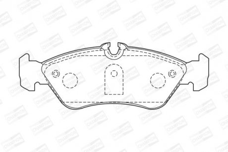 Колодки тормозные дисковые задние MB Sprinter CHAMPION 573191CH (фото 1)
