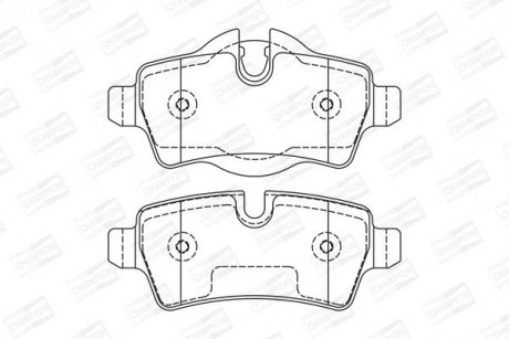 Колодки гальмівні дискові задні MINI MINI (R56) 05-14, MINI Convertible (R57) 07-15 CHAMPION 573200CH (фото 1)