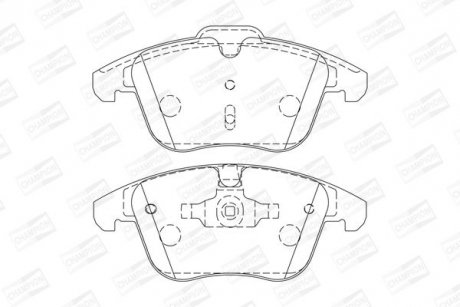 Колодки гальмівні дискові передні FORD Galaxy, Mondeo, S-Max LAND ROVER Freelander VOLVO S80 CHAMPION 573201CH (фото 1)