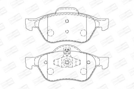 Колодки тормозные дисковые передние RENAULT Megane II CHAMPION 573244CH (фото 1)