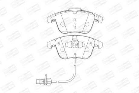 Колодки тормозные дисковые передние Audi A4, A5 (07-) CHAMPION 573258CH (фото 1)