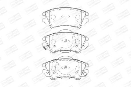 Колодки тормозные дисковые передние Opel/ Vauxhall Insignia (08-) CHAMPION 573270CH (фото 1)