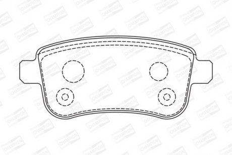 Колодки гальмівні дискові задні RENAULT Megane III / Megane Coupe III CHAMPION 573286CH (фото 1)