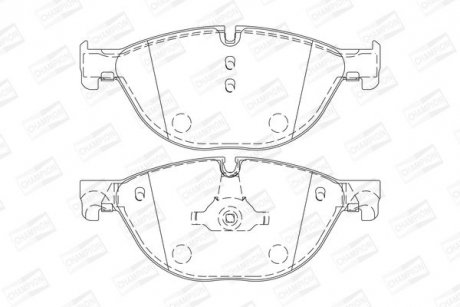 Колодки тормозные дисковые передние BMW 7 serie (08-) CHAMPION 573292CH (фото 1)