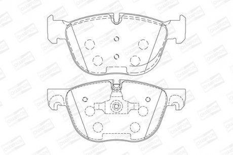 Колодки тормозные дисковые передние BMW X5 (E70) CHAMPION 573300CH (фото 1)