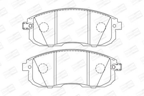 Колодки гальмівні дискові передні NISSAN BLUEBIRD SYLPHY / SYLPHY III (B17) 12- CHAMPION 573304CH (фото 1)