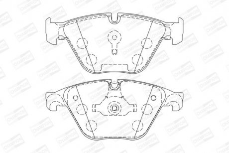 Колодки тормозные дисковые передние BMW 5 (F10, F18) CHAMPION 573305CH (фото 1)