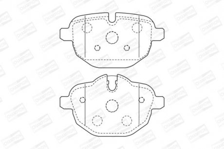 Колодки гальмівні дискові задні BMW 5 (F10) / Z4 (E89) 3.5 (09-) CHAMPION 573352CH (фото 1)