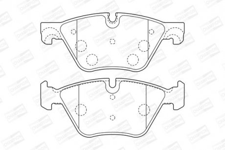 Колодки гальмівні дискові передні BMW 5 (F10) 09-16, 5 Touring (F11) 09-17 CHAMPION 573364CH (фото 1)