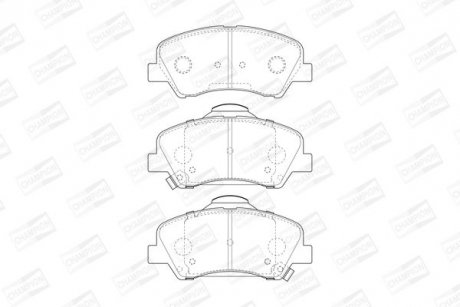 Колодки тормозные дисковые передние HYUNDAI ACCENT IV (RB) 10-, ACCENT IV Saloon (RB) 10- CHAMPION 573368CH (фото 1)