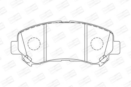 Колодки тормозные дисковые передние Nissan Qashqai all models (07-) CHAMPION 573379CH (фото 1)