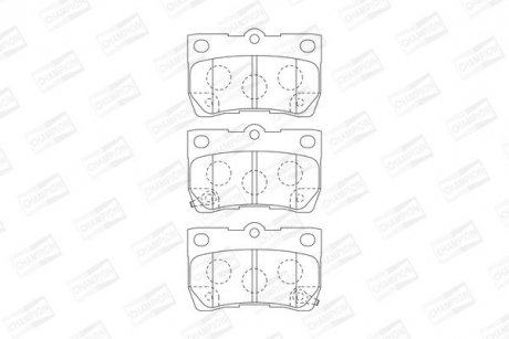 Колодки гальмівні дискові задні LEXUS GS (_S19_) 05-12, IS C (GSE2_) 09- CHAMPION 573393CH (фото 1)