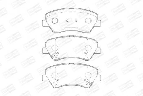 Колодки гальмівні дискові передні Hyundai i 30 Series/ Kia Ceed, Proceed (11-) CHAMPION 573406CH (фото 1)