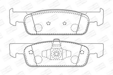 Колодки тормозные дисковые передние DACIA LOGAN II CHAMPION 573422CH (фото 1)