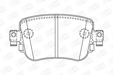 Колодки гальмівні дискові задні AUDI A1 (8X1, 8XF) CHAMPION 573603CH (фото 1)