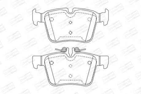 Колодки гальмівні дискові задні MB C-Class (14-) CHAMPION 573609CH (фото 1)