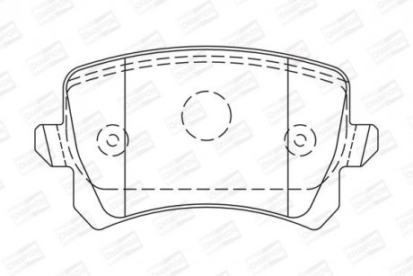 Колодки тормозные дисковые задние VW Tiguan CHAMPION 573667CH (фото 1)