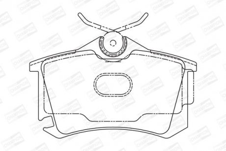 Колодки тормозные дисковые задние AUDI A2 (8Z0) 00-05|SEAT TOLEDO III (5P2) 04-09|VW GOLF V (1K1) 03-10 CHAMPION 573682CH (фото 1)