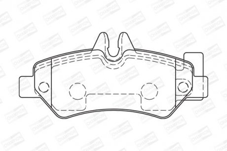 Колодки гальмівні дискові задні Sprinter / VW Crafter 3T (06-) CHAMPION 573729CH (фото 1)
