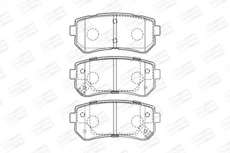 Колодки тормозные дисковые задние Kia Ceed (06-) CHAMPION 573757CH (фото 1)