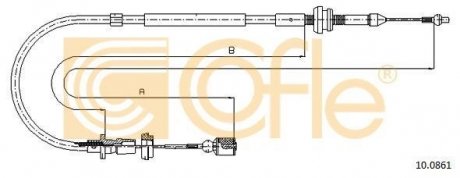 Трос акселератора COFLE 10.0861 (фото 1)