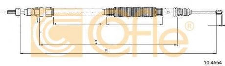 Трос ручника COFLE 10.4664 (фото 1)