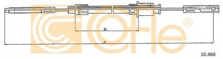 Трос ручника COFLE 10.468 (фото 1)