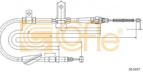 Трос ручника COFLE 10.5157 (фото 1)