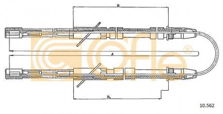 Трос ручника COFLE 10.562 (фото 1)