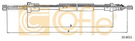 Трос ручника COFLE 10.6011 (фото 1)