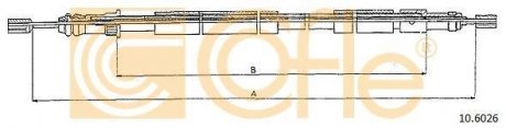 Трос ручника COFLE 10.6026 (фото 1)