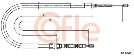 Трос ручника COFLE 10.6045 (фото 1)