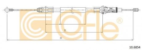 Трос ручника COFLE 10.6854 (фото 1)