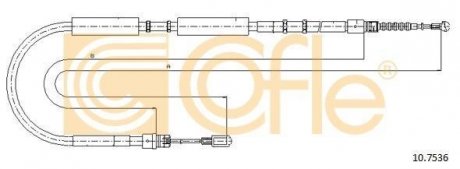 Трос ручника COFLE 10.7536 (фото 1)