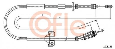 Трос ручника COFLE 10.8185 (фото 1)