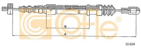 Трос ручника COFLE 10.824 (фото 1)