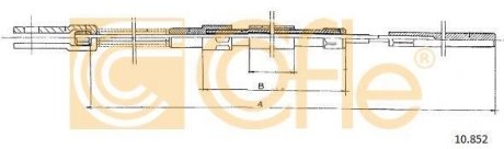 Трос ручника COFLE 10.852 (фото 1)