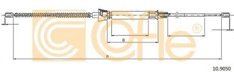 Трос ручника COFLE 10.9050 (фото 1)