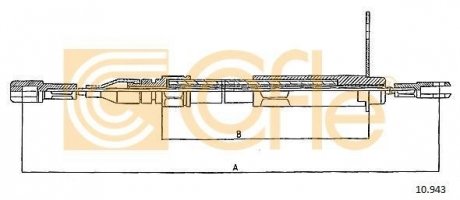 Трос ручника COFLE 10.943 (фото 1)