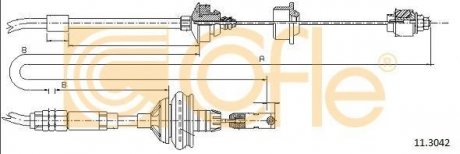 Трос сцепление COFLE 11.3042 (фото 1)