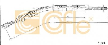 Трос сцепление COFLE 11.384 (фото 1)