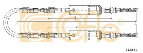 Трос ручника COFLE 11.5661 (фото 1)