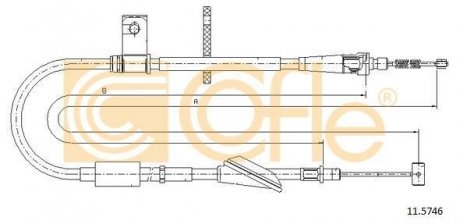 Трос ручника COFLE 11.5746 (фото 1)