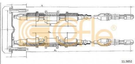 Трос ручника COFLE 11.5852 (фото 1)