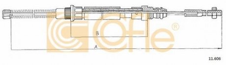 Трос ручника COFLE 11.606 (фото 1)